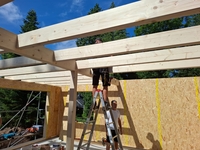 Zimmererarbeiten zur Herstellung der Holzkonstruktion Zimmererarbeiten zur Herstellung der Holzkonstruktion…